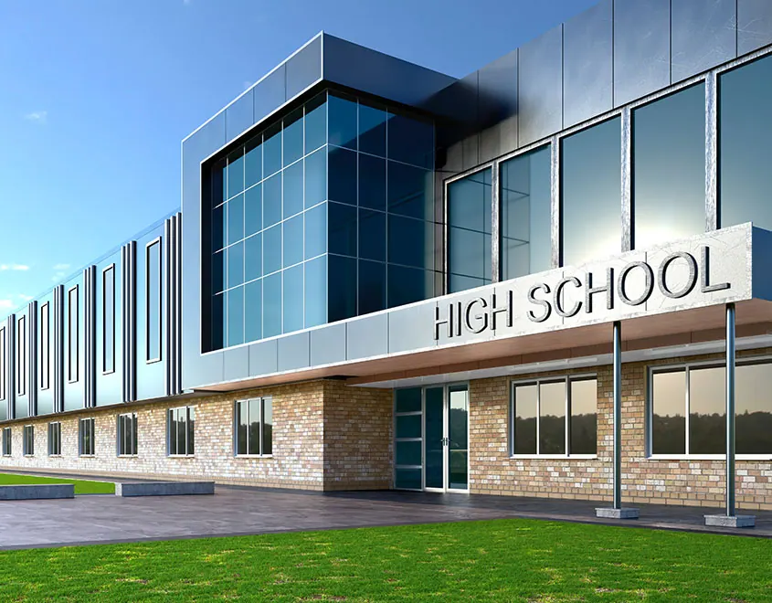 Schools - anti-graffiti window film application