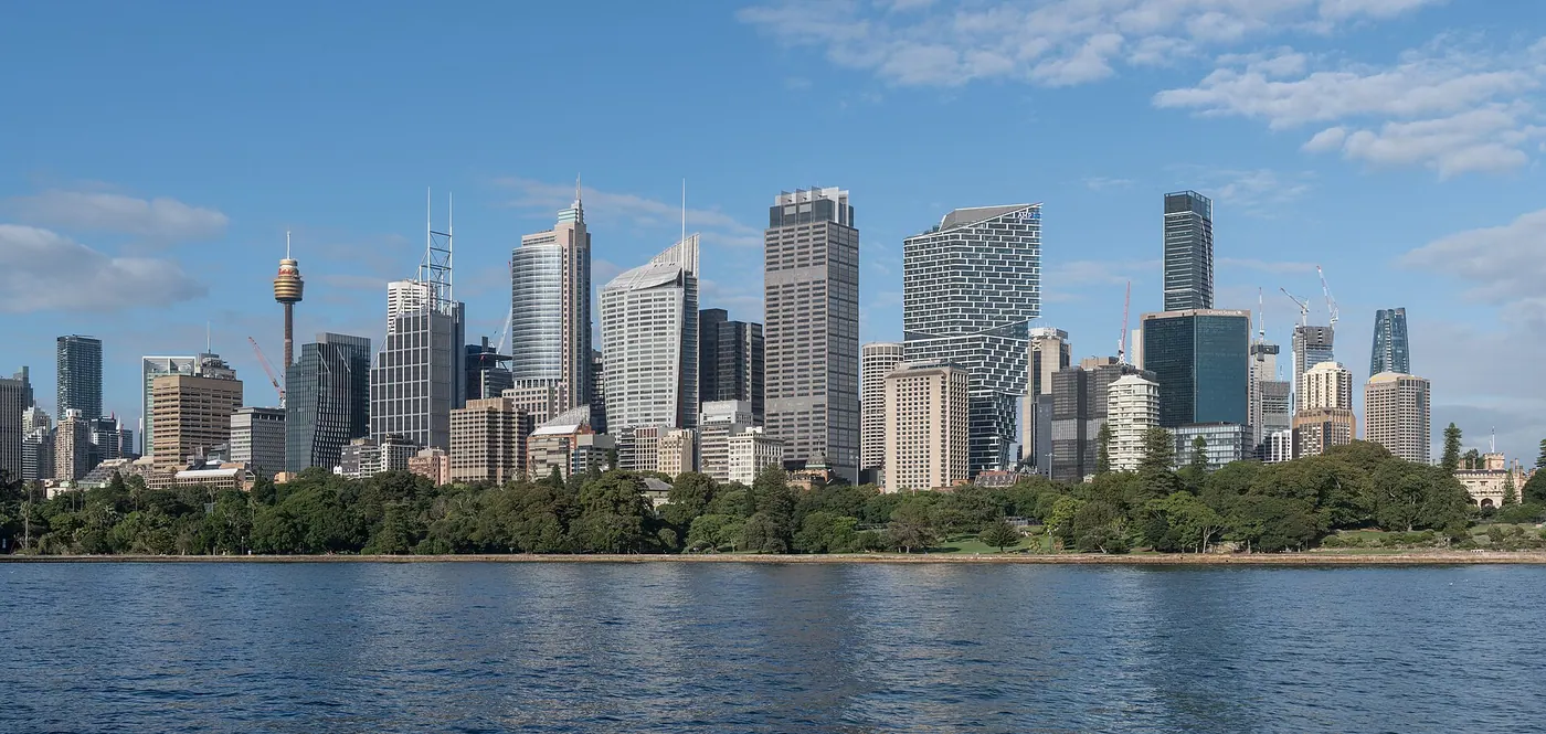 Sydney city skyline across the harbour